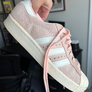 Adidas Originals Superstar Sneakers, LIMITED EDITION, Retro Pink Color, Size 8